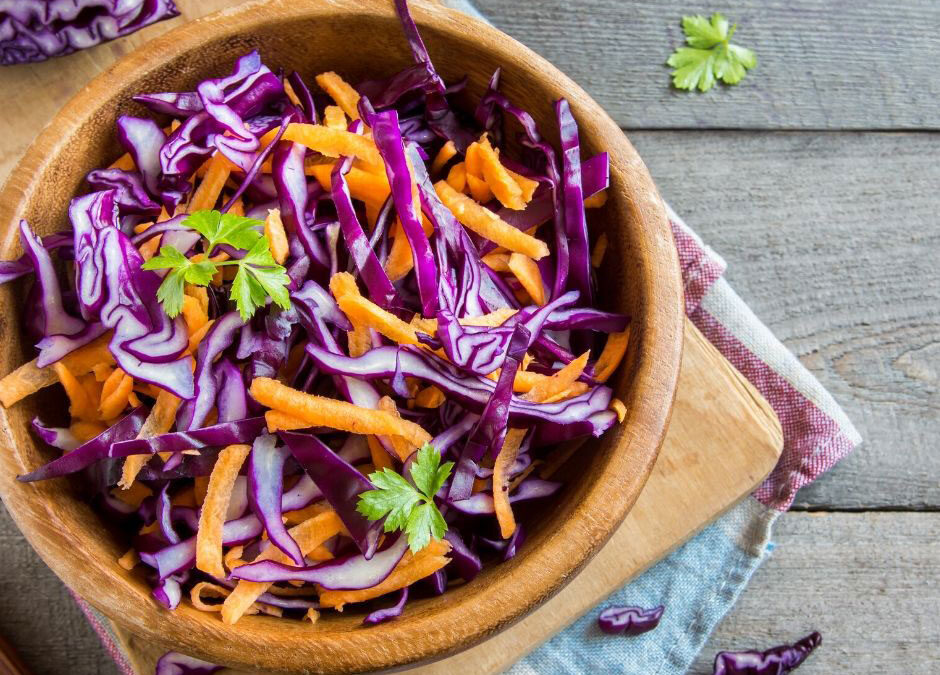 Red cabbage slaw